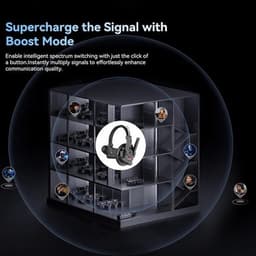 Telephone Headsets Black XTALK XPro5 X5 Wireless Headset Intercom System 2.4GHz gallery image