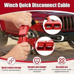 Wiring, Harnesses & Connectors 24 FT 2 AWG Quick Disconnect Winch Power Cable 2 gallery image
