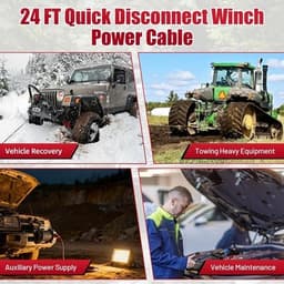 Wiring, Harnesses & Connectors 24 FT 2 AWG Quick Disconnect Winch Power Cable 2 gallery image