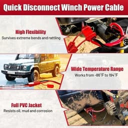 Wiring, Harnesses & Connectors 24 FT 2 AWG Quick Disconnect Winch Power Cable 2 gallery image