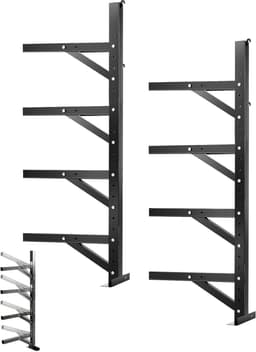 2 Pack 4-Layer Shipping Container Shelving Adjustable Heavy-Duty Steel Brackets gallery image
