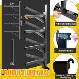 2 Pack 4-Layer Shipping Container Shelving Adjustable Heavy-Duty Steel Brackets gallery image