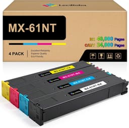MX-61NT Toner Cartridge 4 Pack High Yield for Sharp MX2630 MX3071 Printer gallery image