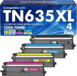 TN635XL Toner Cartridge Set 4 Pack for Brother MFC-L8930CDW 5500 Yield gallery image
