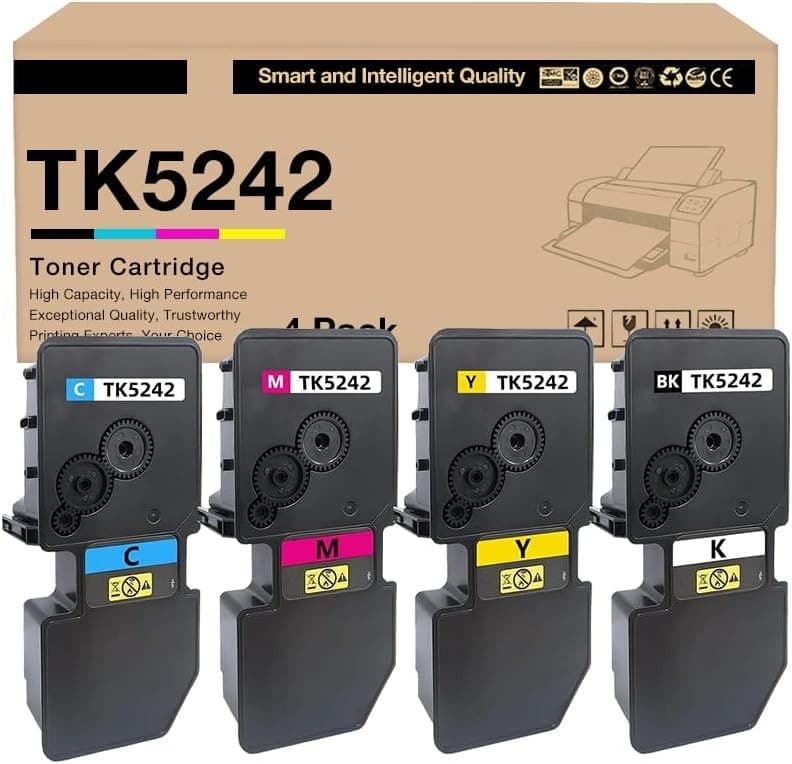 TK-5242 High Yield Toner Cartridge 4 Pack for ECOSYS M5526cdw P5026cdw