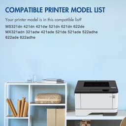 56F1H00 Black Toner Cartridge High Yield 2-Pack Compatible MS521dn MS421dn gallery image