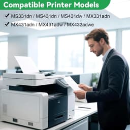 55B1H00 Black High Yield Toner Cartridge with Chip for Lexmark MS MX Printers gallery image