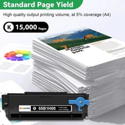 55B1H00 Black High Yield Toner Cartridge with Chip for Lexmark MS MX Printers gallery image