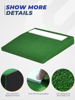 Portable Pitching Mound for Baseball Softball Training Non-Slip Rubber Plate gallery image