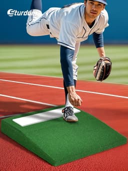 Portable Pitching Mound for Baseball Softball Training Non-Slip Rubber Plate gallery image
