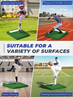 Portable Pitching Mound for Baseball Softball Training Non-Slip Rubber Plate gallery image