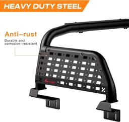 Universal Truck Bed Roll Bar Adjustable Black Chase Rack Fits Full Size Trucks gallery image