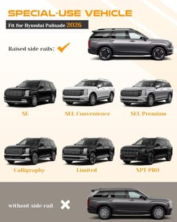 Snailfly Roof Rack Cross Bars for Hyundai Palisade 2026+ 260lb Lockable gallery image