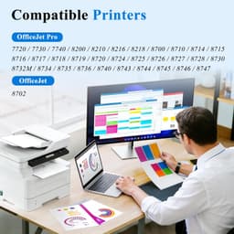 952XL Ink Cartridges black cyan magenta yellow ink 952XL Ink Cartridges Compatib gallery image