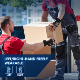 Barcode Scanners Wearable Glove Barcode Scanner: 1D 2D Wireless Ring Finger Blue gallery image