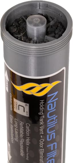 ™ Holding Tank Vent Odor Elimination Filter, Refillable Carbon Helix™, with Sili gallery image