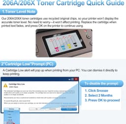 206X Toner Cartridges 4 Pack with Chip M283fdw M283cdw Toner Compatible with HP gallery image
