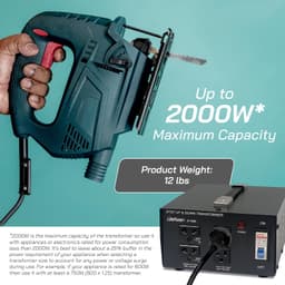 JP-2000 Power Transformers 2000 2000 Watt Japan Voltage Converter Transformer St gallery image