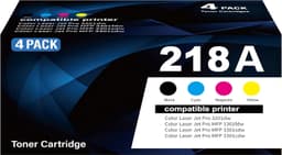 218A Toner Cartridges 4 Pack with Chip Replacement for HP 218A W2180A 218X W2180 gallery image