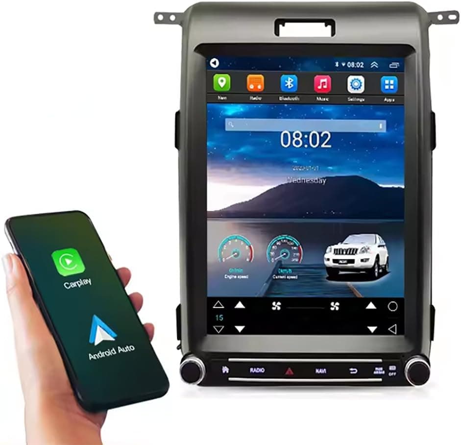 Car Audio In-Dash Units 12.1 Carplay Screen Ford F150 Raptor Wi-Fi Bluetooth Kit