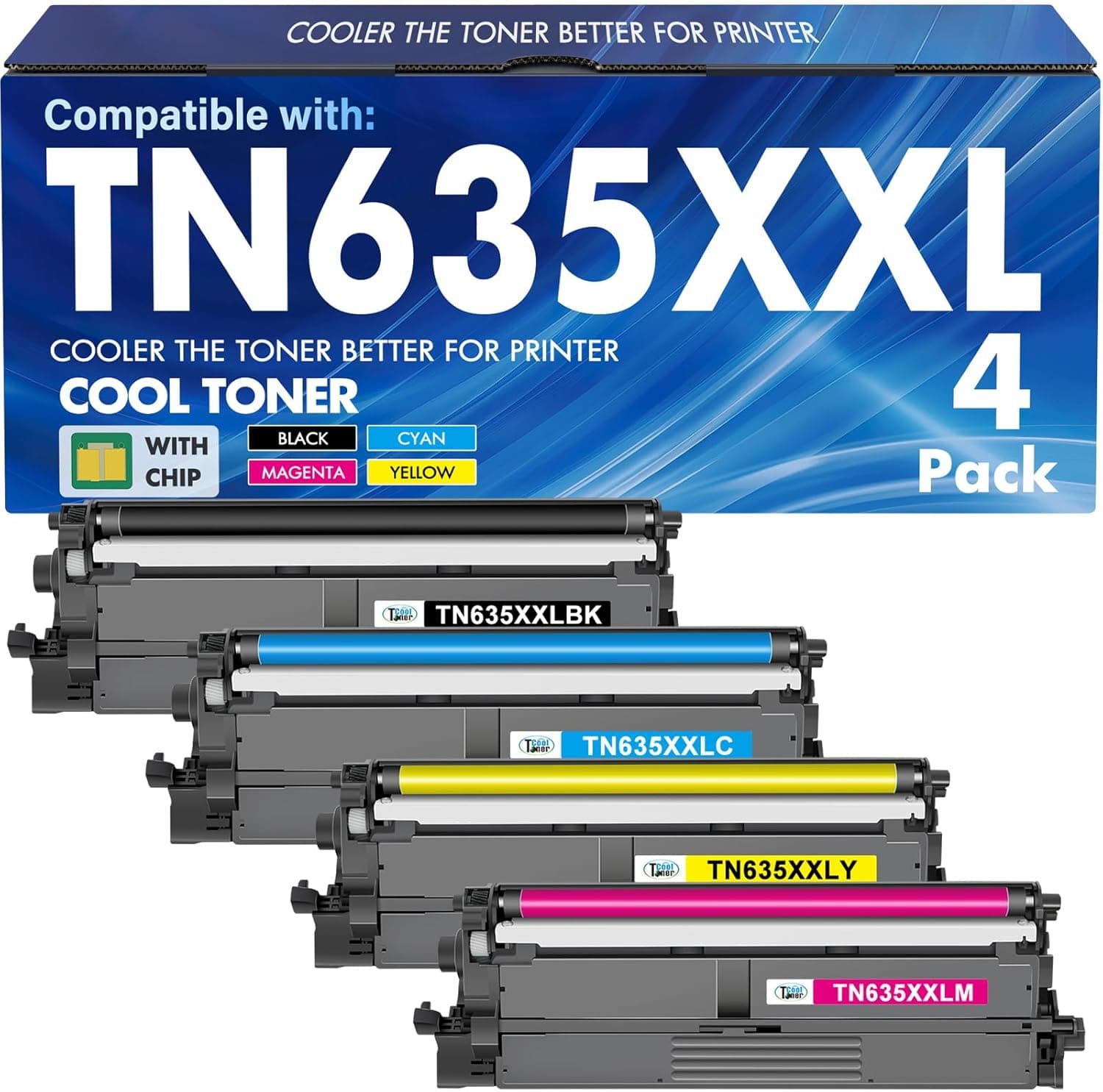 TN635XXL Toner Cartridge Set TN-635XXL Compatible Replacement for Brother TN635X