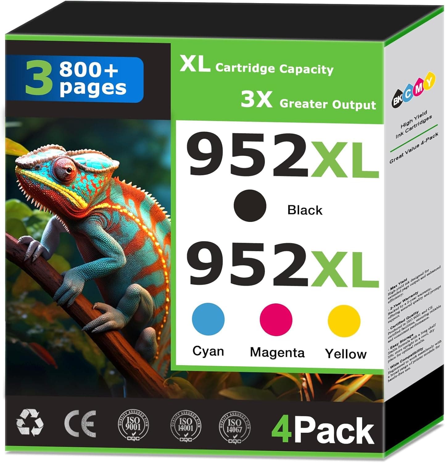 952XL Ink Cartridges black cyan magenta yellow ink 952XL Ink Cartridges Compatib