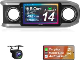 10.1in Android 13 Car Stereo Wireless CarPlay Android Auto Toyota Tacoma GPS SWC gallery image