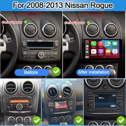 B0G6T5LB1R Video In-Dash Units w/GPS 2007 2+64G Car Radio Nissan Rogue 9 inch gallery image