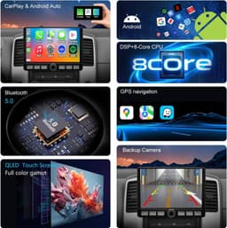 QLED Car Stereo for Nissan Frontier Xterra 2009-2012 CarPlay 10.1in gallery image