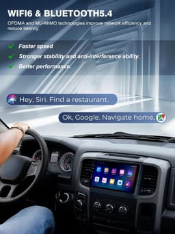 Android 13 Car Stereo 10.1″ QLED Screen WiFi6 BT5.4 GPS CarPlay RAM 1500 13-18 gallery image